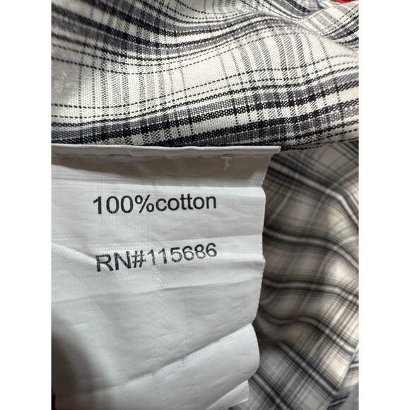 3J Workshop Johnny Was Embroidered Plaid Shirt Boho Artisan SZ M - Picture 9 of 12